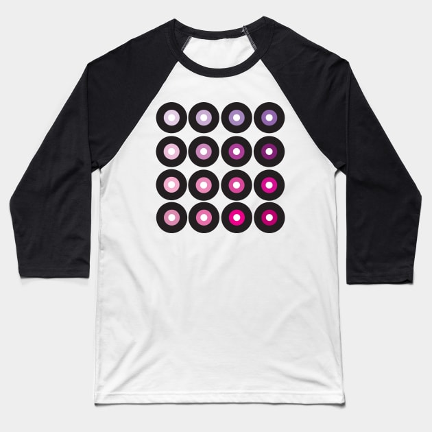 Gradient Records Baseball T-Shirt by Kcgfx